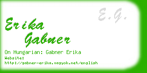 erika gabner business card